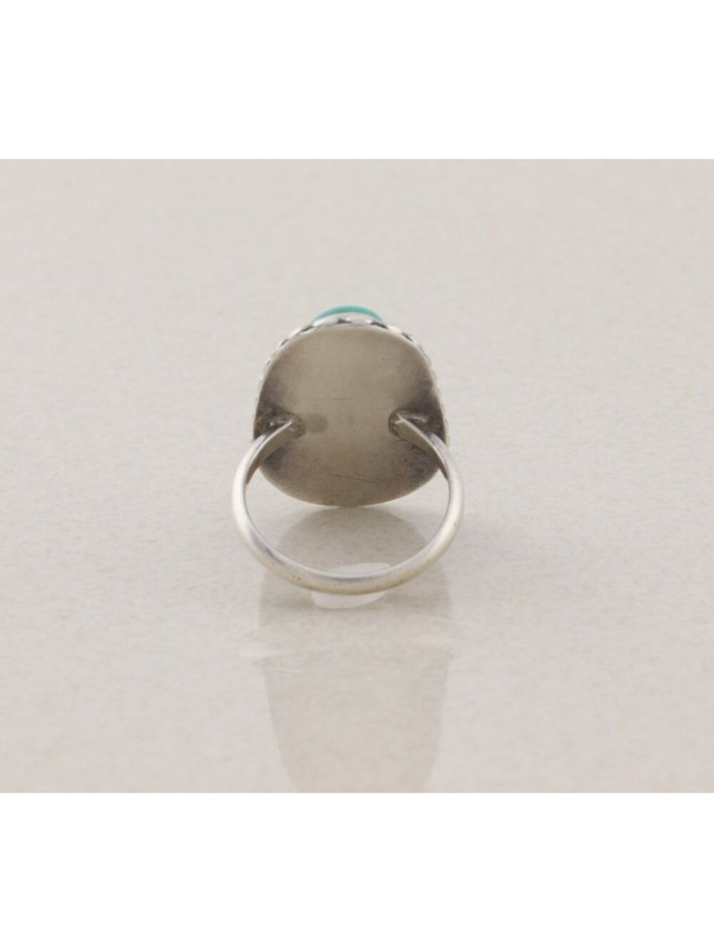 Sterling Silver Natural Turquoise Ring Size 6 3/4 - Picture 5 of 6